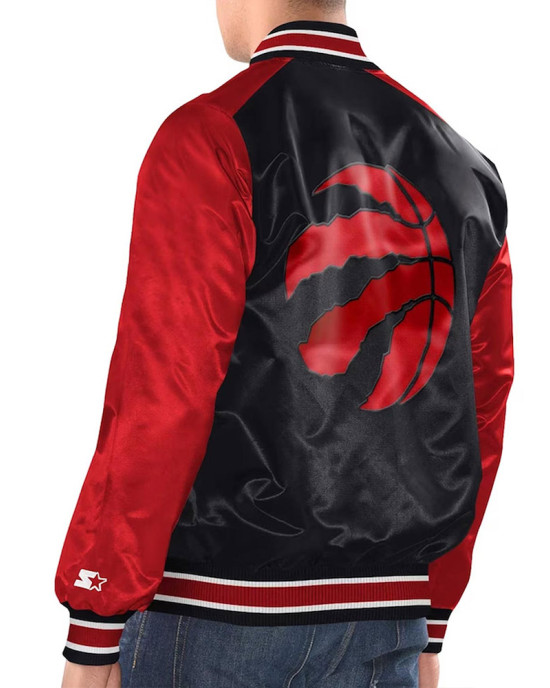 Black/Red Toronto Raptors Renegade Varsity Satin Jacket Black/Red Toronto Raptors Renegade Varsity Satin Jacket