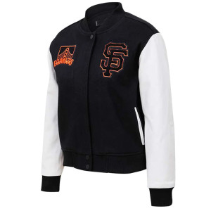 Black and White San Francisco Giants Varsity Jacket