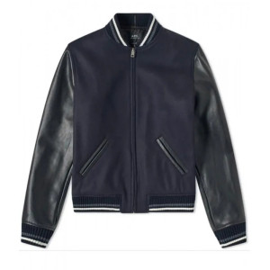 Blouson Copper A.P.C. Varsity Blue and Black Jacket