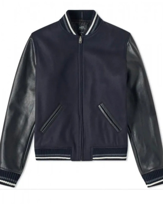 Blouson Copper A.P.C. Varsity Blue and Black Jacket Blouson Copper A.P.C. Varsity Blue and Black Jacket