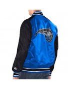 Blue/Black Orlando Magic Renegade Varsity Satin Jacket