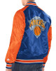Blue/Orange New York Knicks Renegade Varsity Satin Jacket