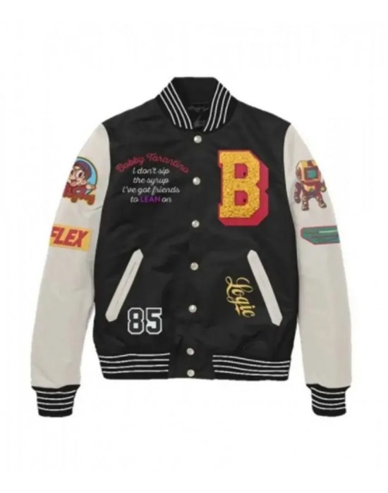 Bobby Tarantino Black and White Wool Varsity Jacket