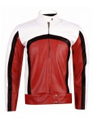 Bohemian Rhapsody Rami Malek Red and White Leather Jacket