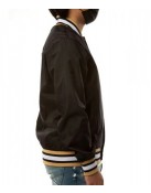 Bomber New Orleans Saints Black Satin Jacket