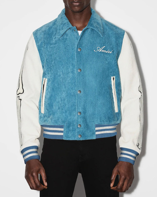 Bones Amiri Corduroy Varsity Jacket Bones Amiri Corduroy Varsity Jacket