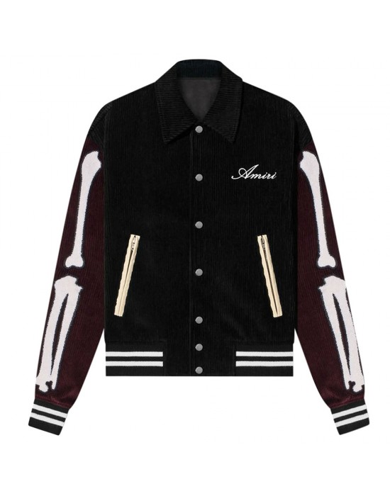 Bones Amiri Corduroy Varsity Jacket