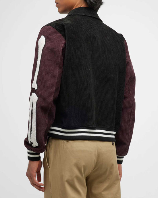 Bones Amiri Corduroy Varsity Jacket Bones Amiri Corduroy Varsity Jacket
