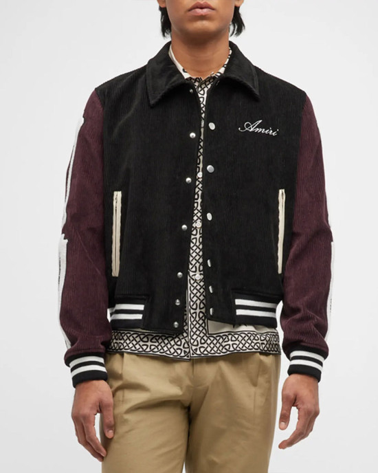 Bones Amiri Corduroy Varsity Jacket Bones Amiri Corduroy Varsity Jacket