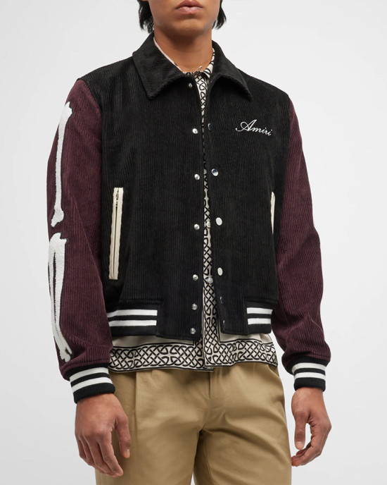 Bones Amiri Corduroy Varsity Jacket Bones Amiri Corduroy Varsity Jacket