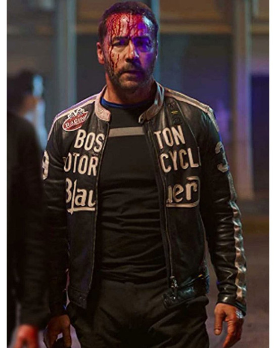 Boston Blauer American Night Jeremy Piven Leather Biker Jacket Boston Blauer American Night Jeremy Piven Leather Biker Jacket