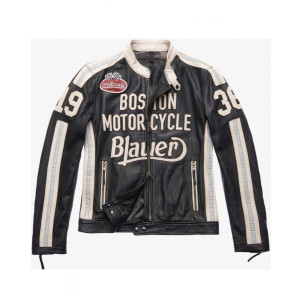 Boston Blauer American Night Jeremy Piven Leather Biker Jacket