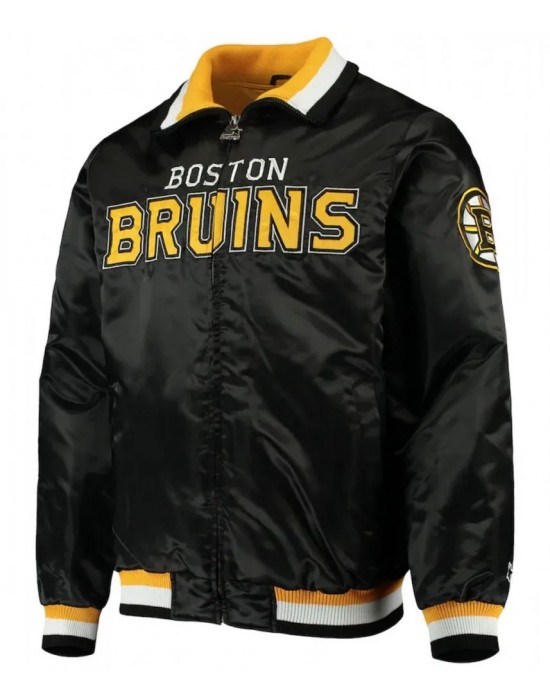 Boston Bruins Starter Bomber Black Jacket