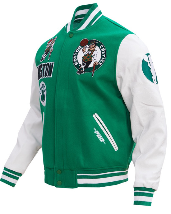 Boston Celtics Retro Classic Rib Wool Varsity Jacket Boston Celtics Retro Classic Rib Wool Varsity Jacket