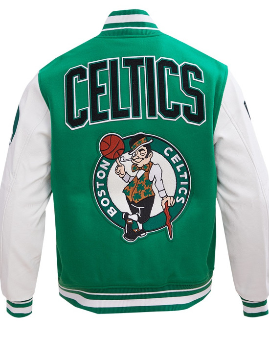 Boston Celtics Retro Classic Rib Wool Varsity Jacket Boston Celtics Retro Classic Rib Wool Varsity Jacket