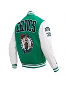 Boston Celtics Retro Classic Rib Wool Varsity Jacket