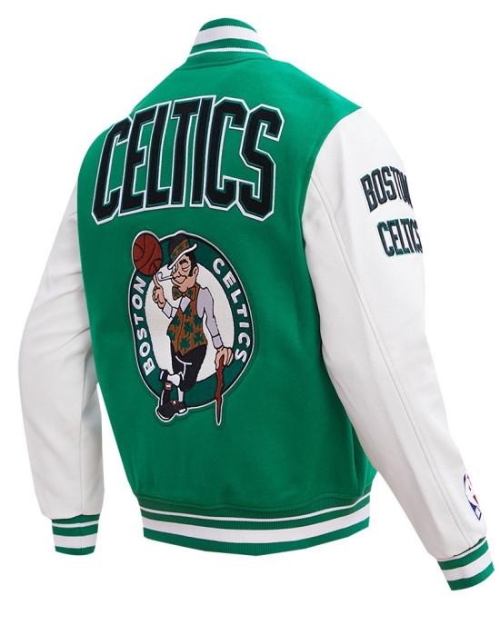 Boston Celtics Retro Classic Rib Wool Varsity Jacket Boston Celtics Retro Classic Rib Wool Varsity Jacket