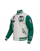 Boston Celtics Retro Classic Rib Wool Varsity Jacket