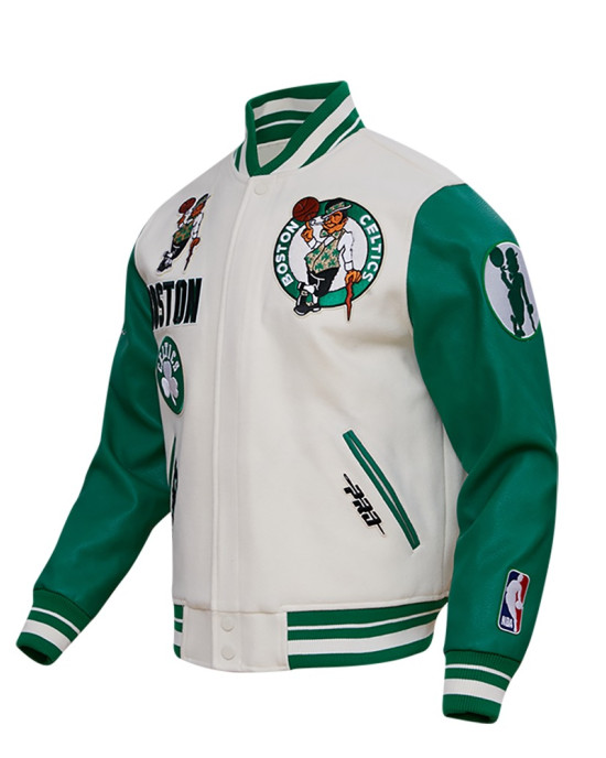 Boston Celtics Retro Classic Rib Wool Varsity Jacket Boston Celtics Retro Classic Rib Wool Varsity Jacket