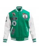 Boston Celtics Retro Classic Rib Wool Varsity Jacket