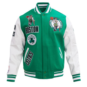 Boston Celtics Retro Classic Rib Wool Varsity Jacket