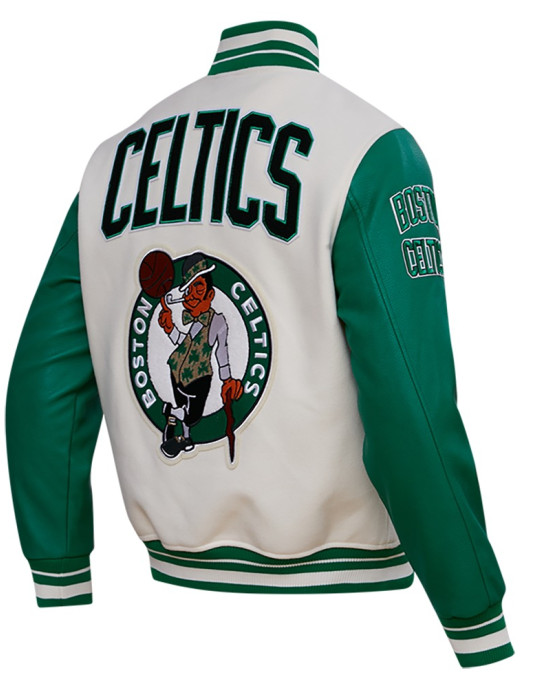 Boston Celtics Retro Classic Rib Wool Varsity Jacket Boston Celtics Retro Classic Rib Wool Varsity Jacket