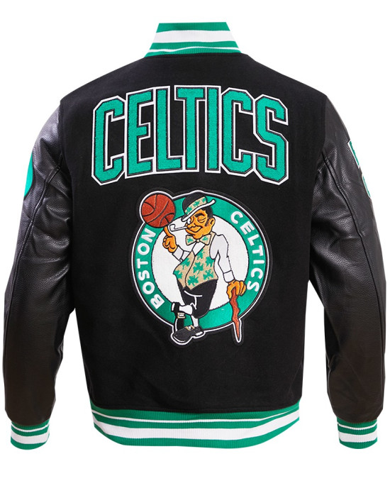 Boston Celtics Retro Classic Rib Wool Varsity Jacket Boston Celtics Retro Classic Rib Wool Varsity Jacket