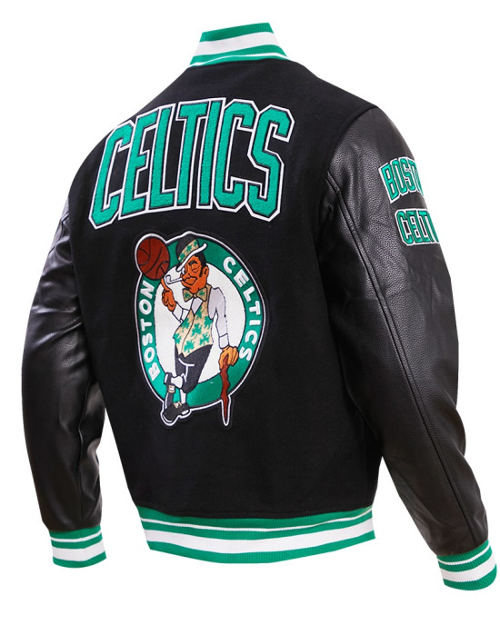 Boston Celtics Retro Classic Rib Wool Varsity Jacket Boston Celtics Retro Classic Rib Wool Varsity Jacket
