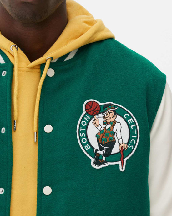 Boston Celtics Varsity Green and Off White Jacket Boston Celtics Varsity Green and Off White Jacket