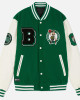 Boston Celtics Varsity Green and Off White Jacket Boston Celtics Varsity Green and Off White Jacket