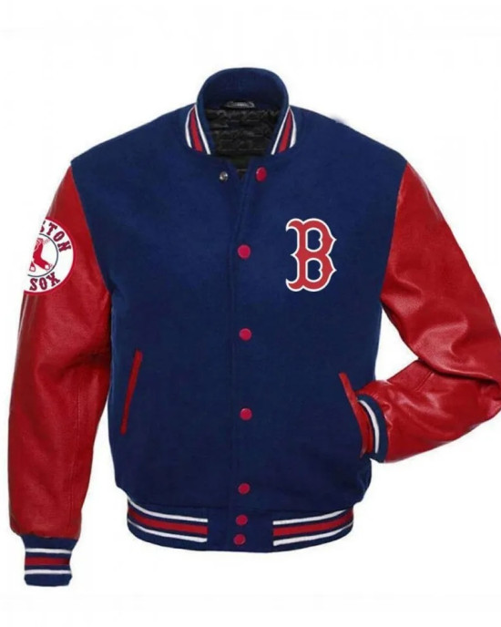 Boston Red Sox MLB Varsity Red and Blue Jacket Boston Red Sox MLB Varsity Red and Blue Jacket
