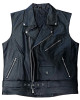 Bret Hart Foundation Black Biker Leather Vest Bret Hart Foundation Black Biker Leather Vest