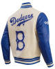 Brooklyn Dodgers Retro Classic Off White Wool Varsity Jacket Brooklyn Dodgers Retro Classic Off White Wool Varsity Jacket