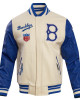 Brooklyn Dodgers Retro Classic Off White Wool Varsity Jacket Brooklyn Dodgers Retro Classic Off White Wool Varsity Jacket