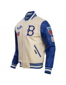 Brooklyn Dodgers Retro Classic Off White Wool Varsity Jacket