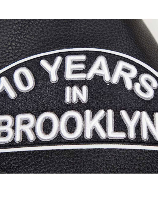 Brooklyn Nets Retro Classic Cream Varsity Wool Jacket Brooklyn Nets Retro Classic Cream Varsity Wool Jacket
