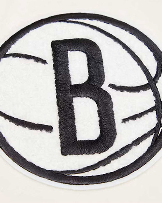 Brooklyn Nets Retro Classic Cream Varsity Wool Jacket Brooklyn Nets Retro Classic Cream Varsity Wool Jacket