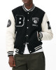 Brooklyn Nets Varsity Black and Off White Jacket Brooklyn Nets Varsity Black and Off White Jacket