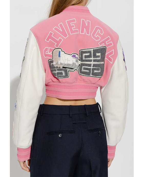 Bstroy Logo Embroidered Cropped Jacket