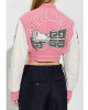 Bstroy Logo Embroidered Cropped Jacket
