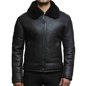 Bulky Black Aviator Jacket