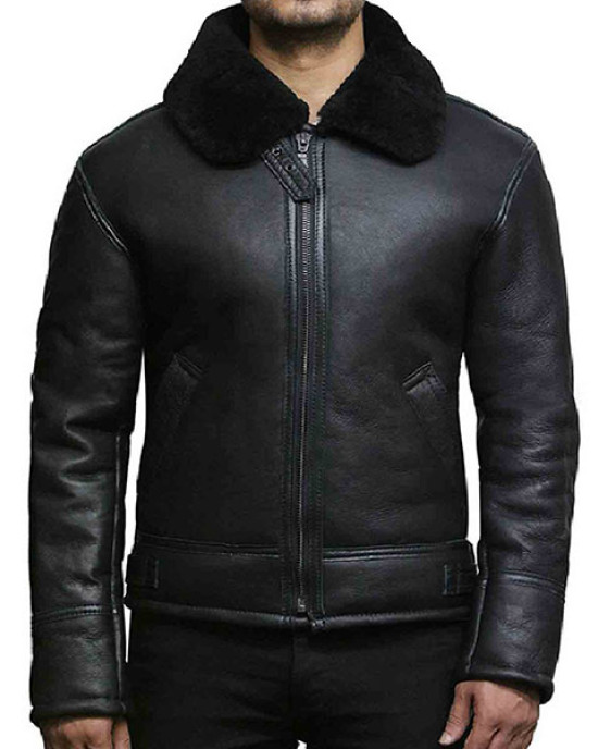 Bulky Black Aviator Jacket Bulky Black Aviator Jacket
