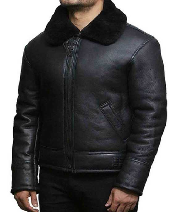 Bulky Black Aviator Jacket Bulky Black Aviator Jacket