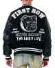 Bulldog First Row Black Varsity Jacket Bulldog First Row Black Varsity Jacket