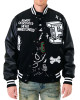Bulldog First Row Black Varsity Jacket Bulldog First Row Black Varsity Jacket