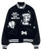 Bulldog First Row Black Varsity Jacket Bulldog First Row Black Varsity Jacket