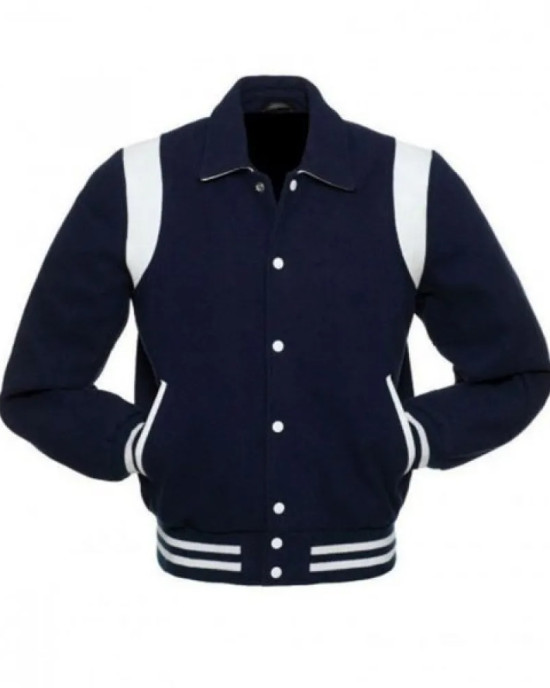 Byron Collar Baseball Varsity Jacket Byron Collar Baseball Varsity Jacket