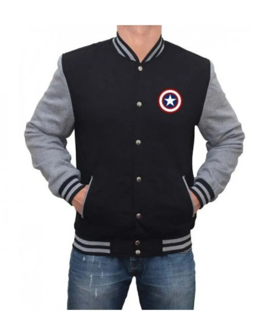 Captain America Letterman Varsity Jacket Captain America Letterman Varsity Jacket