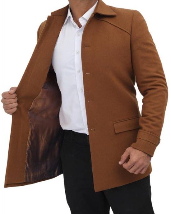 Cardiff Mens Brown Wool Coat Cardiff Mens Brown Wool Coat