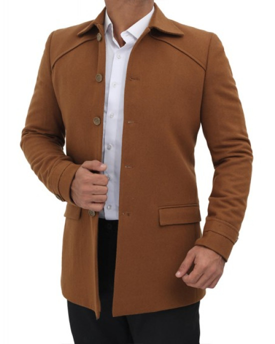 Cardiff Mens Brown Wool Coat Cardiff Mens Brown Wool Coat